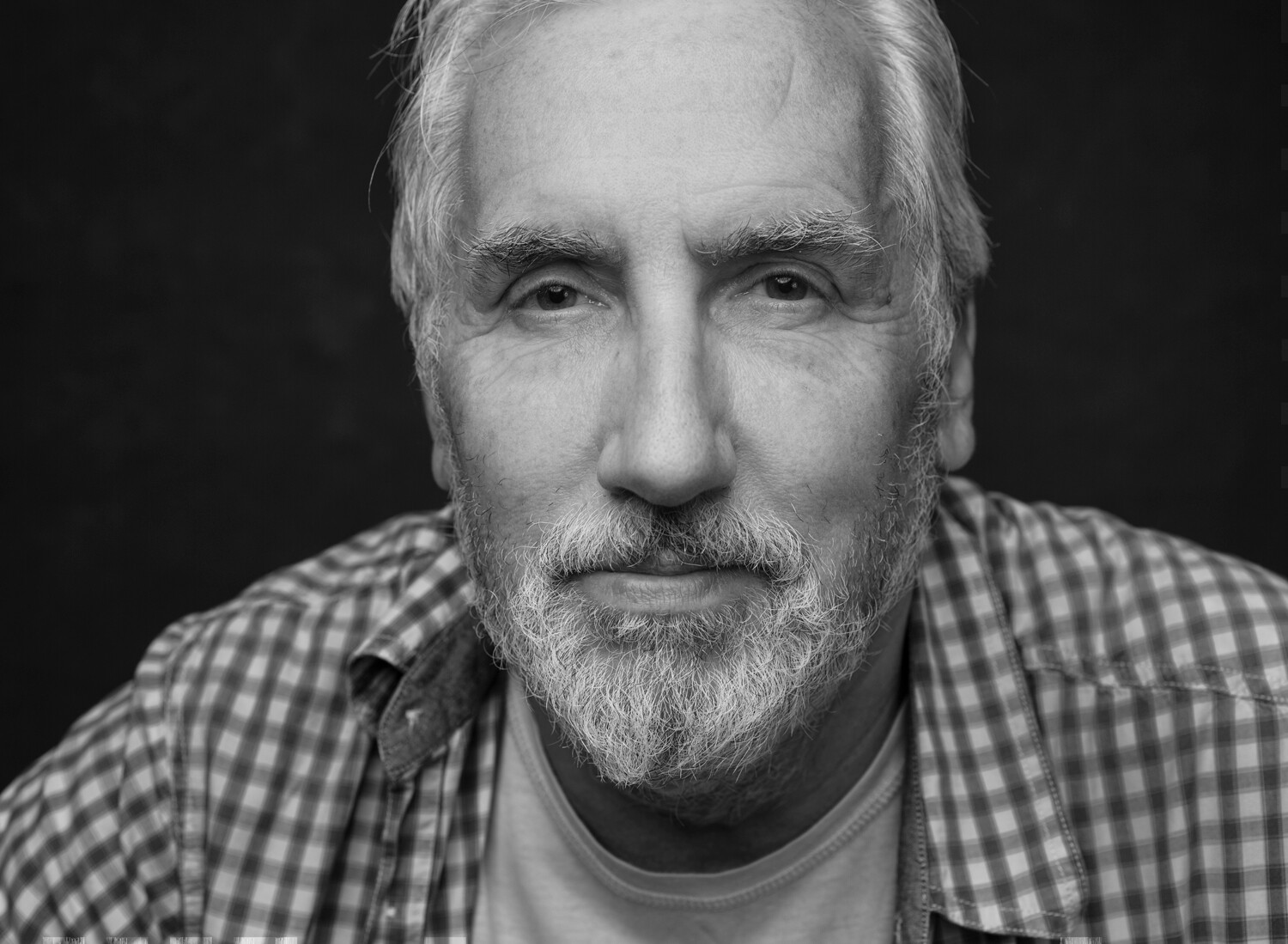 black and white headshot of a man