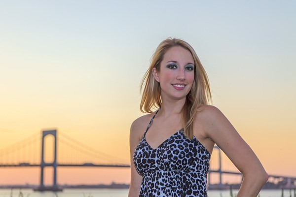 My subject lives in the shadow of this bridge, and is most definitely a New Yorker. This was an impromptu session after a private tutoring session and she was reluctant to let me point the camera at her. She wanted to learn photography herself, so I wrapped a lesson into the banter and pretty soon she was just talking photography and forgetting I was snapping images. EOS 5D Mark II with EF 70-200 f/2.8L IS II. 1/200 @ f/4; ISO 100.